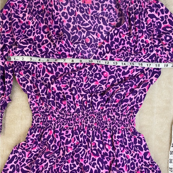 Lilly Pulitzer Cheetah Print Long Sleeve Dress.   EUC - Picture 8 of 10